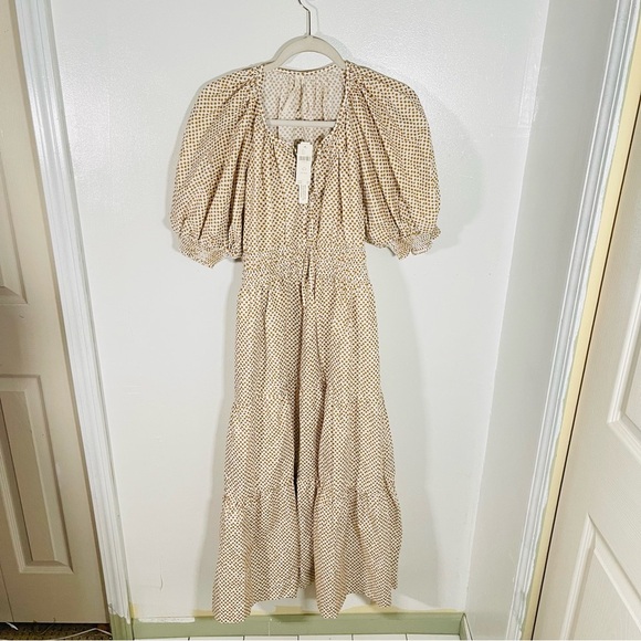 Anthropologie Somerset Maxi Dress Puff-Sleeve Edition Size XL Petite - Picture 2 of 11